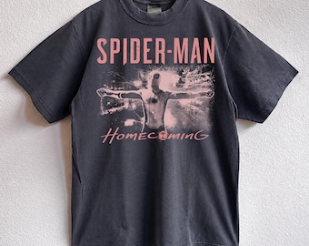 Retro Spider-Man Homecoming Shirt, Comfort Colors Tom Holland Peter Parker Graphic Tshirt, Marvel Superhero Movie Comic Fan Gift