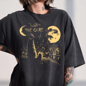 The Cure Robert Smith Goth Rock Tee, 80s New Wave Concert Top (Cotton)