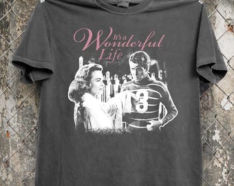 Vintage It's a Wonderful Life Shirt, Retro Jimmy Stewart Graphic Tee, Comfort Colors Classic Movie Tshirt, Christmas Film George Bailey Gift