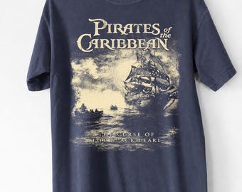 Vintage Pirates of the Caribbean Shirt, The Curse of the Black Pearl Tee, Retro Disney Pirates T-Shirt, Captain Jack Sparrow Graphic Shirt