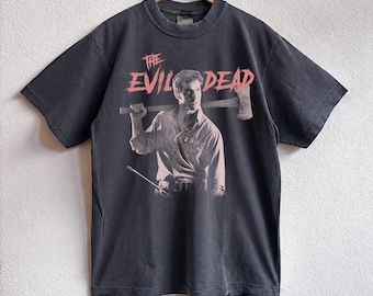 The Evil Dead Shirt, Ash Williams Movie Merch, Retro 80s Horror Film Tshirt, Bruce Campbell Tee, Halloween Movie Lover Gift