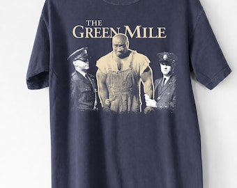 Retro The Green Mile T-Shirt, Tom Hanks Movie Tee, Vintage John Coffey Stephen King Film Graphic Shirt, Custom Classic Drama Cinema Merch
