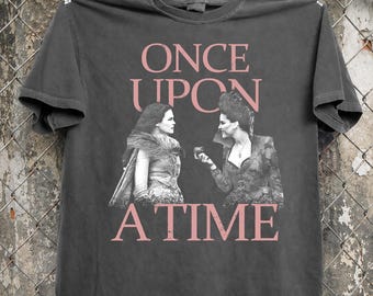 Once Upon a Time Shirt, Comfort Colors Regina Mills Snow White Graphic Tshirt, Vintage Retro OUAT TV Show Tee, Classic Series Movie Fan Gift