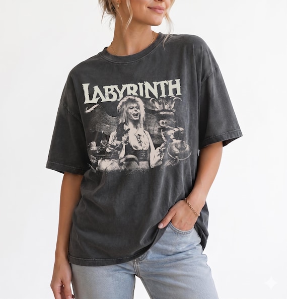Vintage Labyrinth Shirt, David Bowie Jareth Goblin King T-Shirt, Retro Fantasy Movie Graphic Tee, 80s Dark Fantasy Nostalgia Film Gift