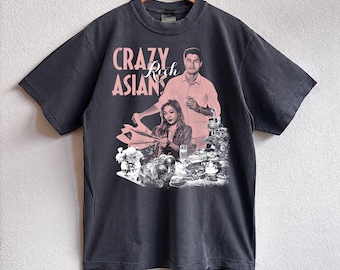 Crazy Rich Asians Movie Shirt, Vintage Rom-Com Film Tee, Comfort Colors Nick Young Rachel Chu Graphic Top, Retro New York Couple Fan Gift