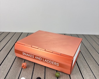 Mechanical Snakes and Ladders Board Game, Book Shape Travel Marble Run, Forgecore Design