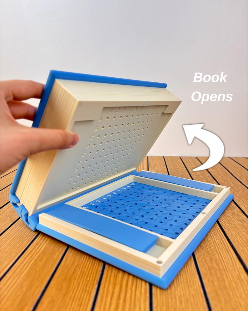 Playbook'd Sea Battle Board Game, Book Style Travel Strategy Game image 2