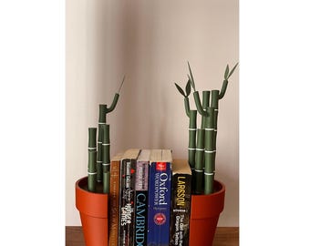 Bambookends: 3D Printed Bamboo Bookends,  Desk Organizer , Trendy Office Decor & Gift, Forgecore