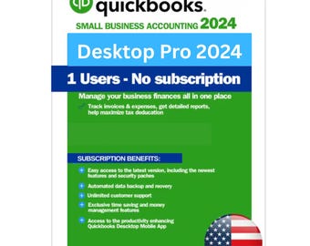 QuickBooks Pro 2024 USA for Win PC Lifetime