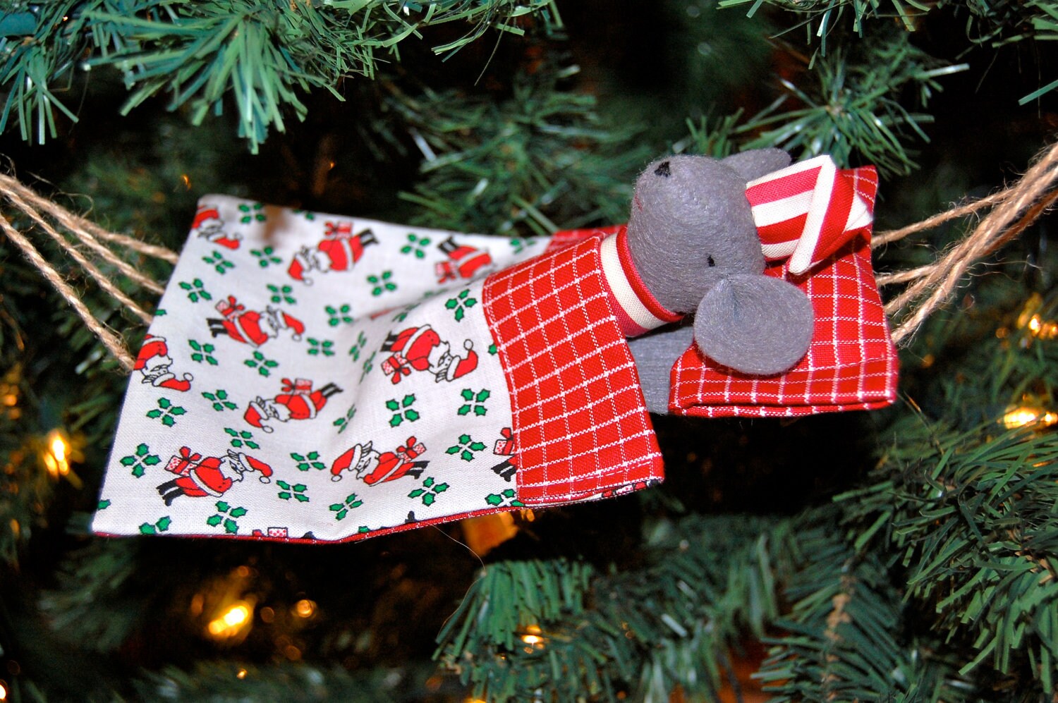 Mouse in Hammock Ornament Sewing Pattern Etsy