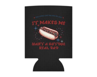 Wyglądasz jak chłodziarka do puszek na hot dogi z okazji 4 lipca | Zabawny patriotyczny izolator na napoje