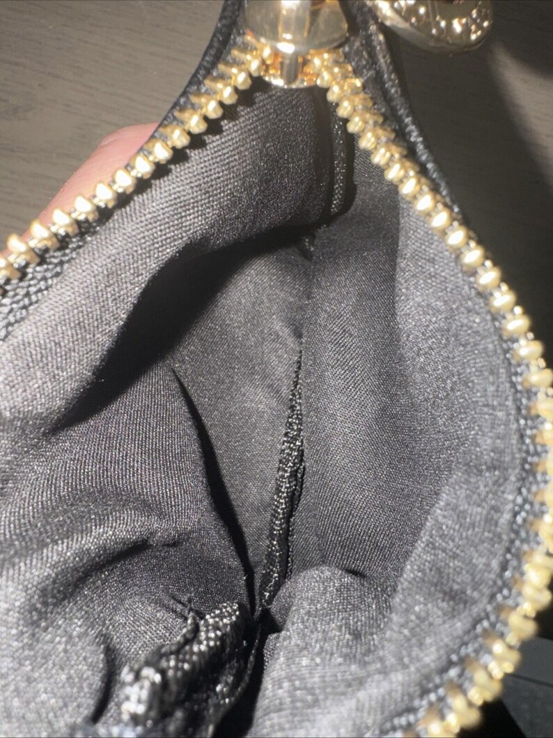 Valentino Orlandi Wallet Coin Purse Vegan Détails Et Logo Or Noir image 4