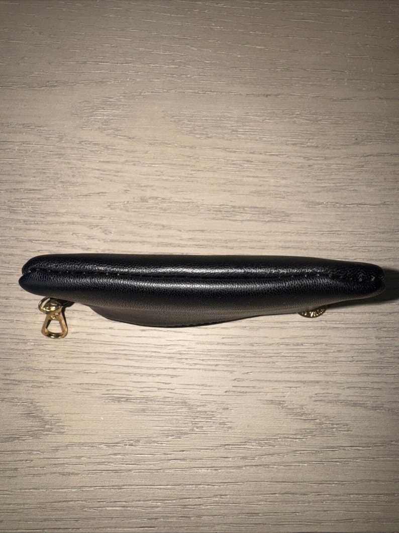 Valentino Orlandi Wallet Coin Purse Vegan Détails Et Logo Or Noir image 6