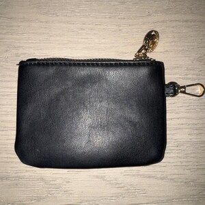 Valentino Orlandi Wallet Coin Purse Vegan Détails Et Logo Or Noir image 3