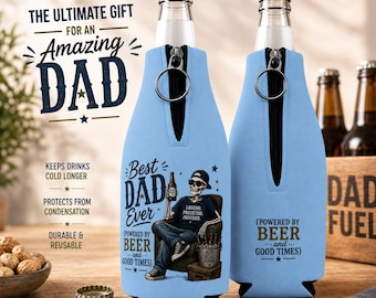 Custodia termica/portabottiglie isolante con cerniera per papà (alimentata dalla birra)