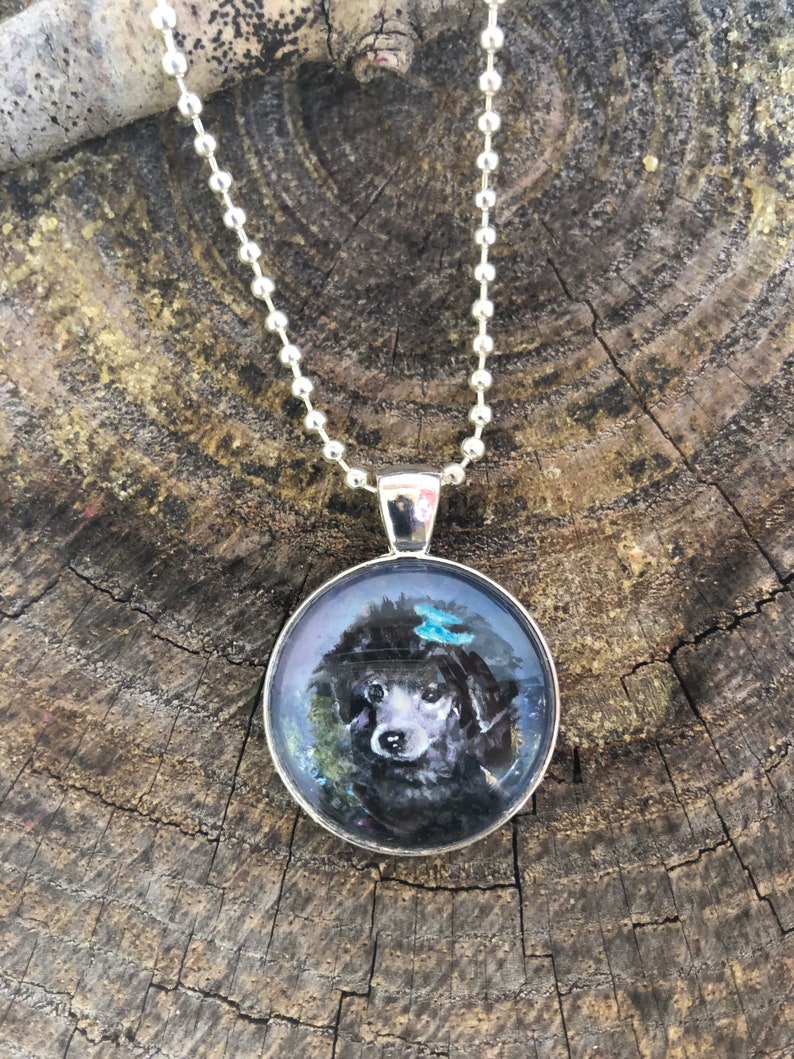 Miniature Painting // Custom Pet Portrait Pendant // Pet Portrait Memorial Jewelry and Keychains // Pet Loss Gift image 10