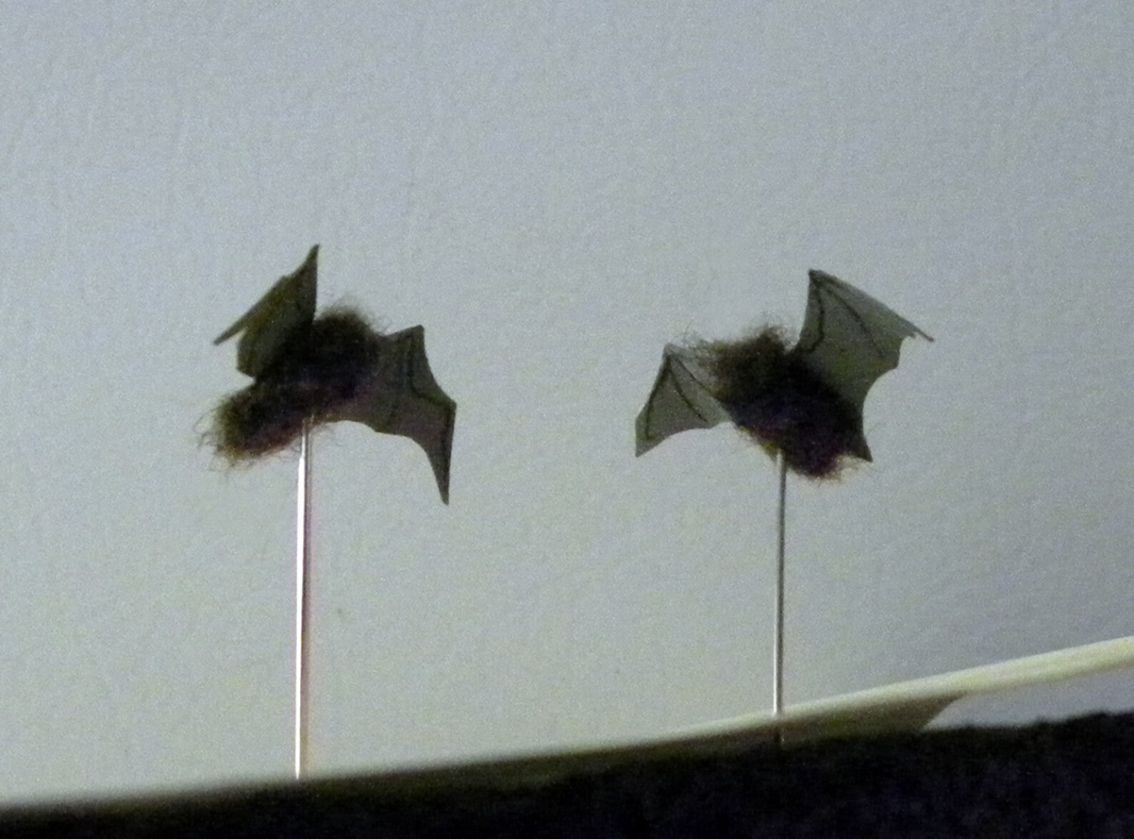Miniature Bats Pair of 2 // Spooky Dollhouse Miniatures // Etsy