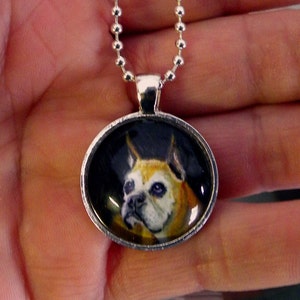 Miniature Painting // Custom Pet Portrait Pendant // Pet Portrait Memorial Jewelry and Keychains // Pet Loss Gift image 5