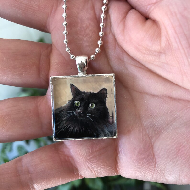 Miniature Painting // Custom Pet Portrait Pendant // Pet Portrait Memorial Jewelry and Keychains // Pet Loss Gift image 7