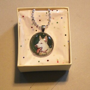 Miniature Painting // Custom Pet Portrait Pendant // Pet Portrait Memorial Jewelry and Keychains // Pet Loss Gift image 3