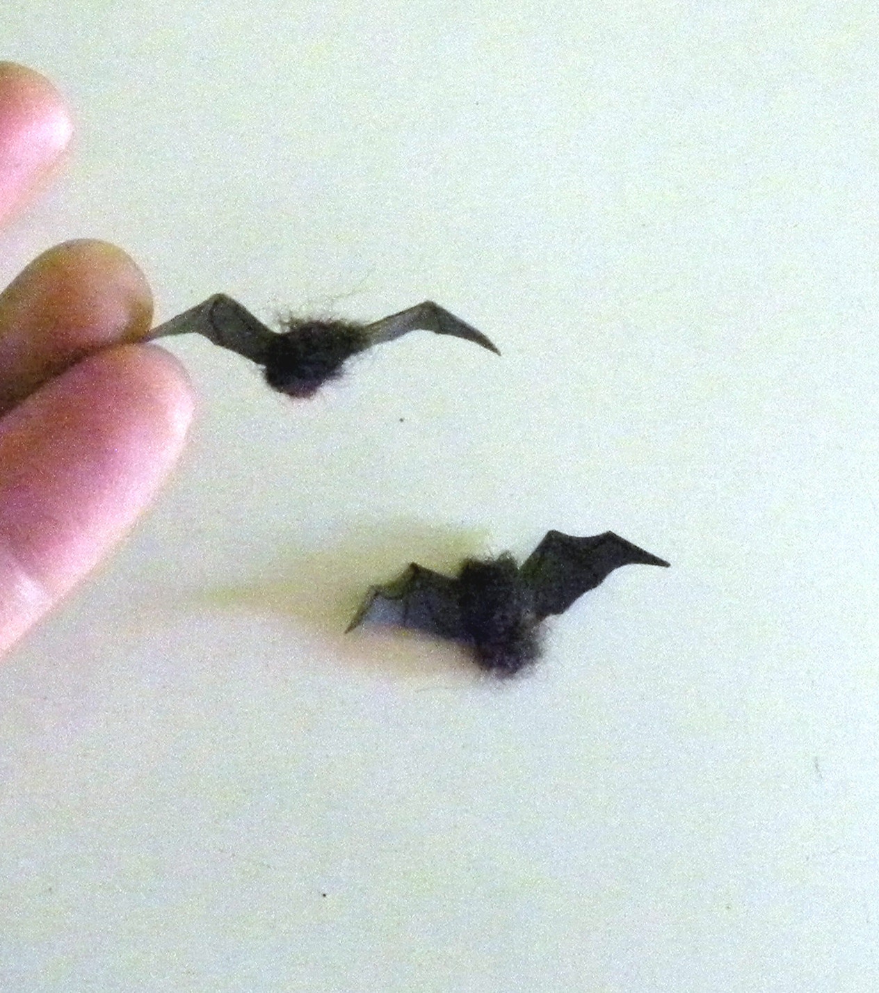 Miniature Bats Pair of 2 // Spooky Dollhouse Miniatures // Etsy