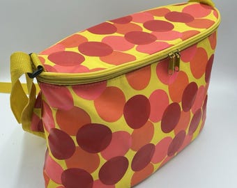 VTG TUPPERWARE Cooler Bag 'DOTS' Pink, Red, Orange Waist & Shoulder Strap