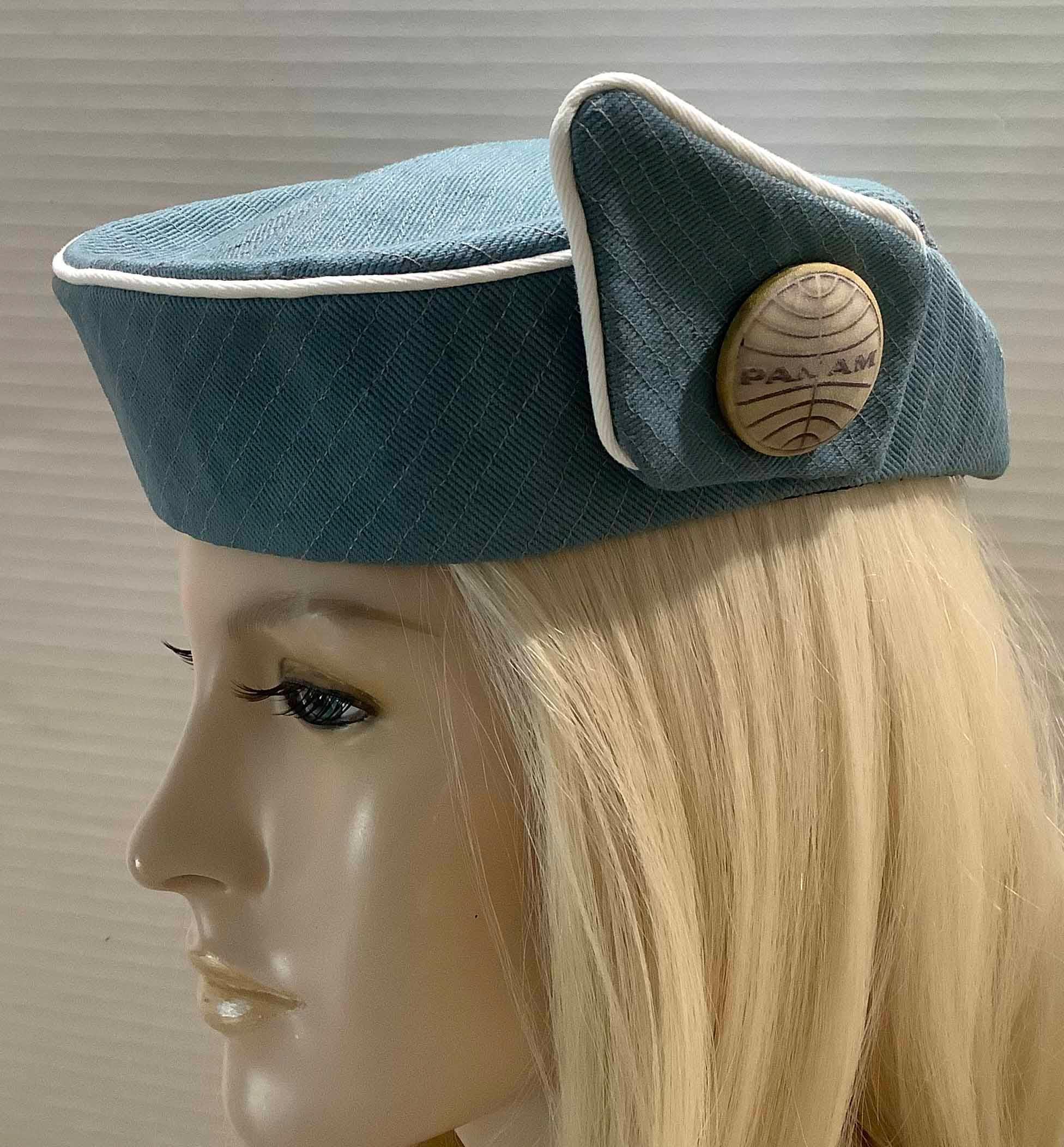 Reproduction PAN AM Stewardess HAT Tunis Blue Flight Attendant Airline Etsy