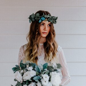 Eucalyptus Flower Crown/ Greenery Crown / Natural Flower Crown/ Boho Bridal Headpiece/ Rustic Wedding Flower Crown/ Photo Prop