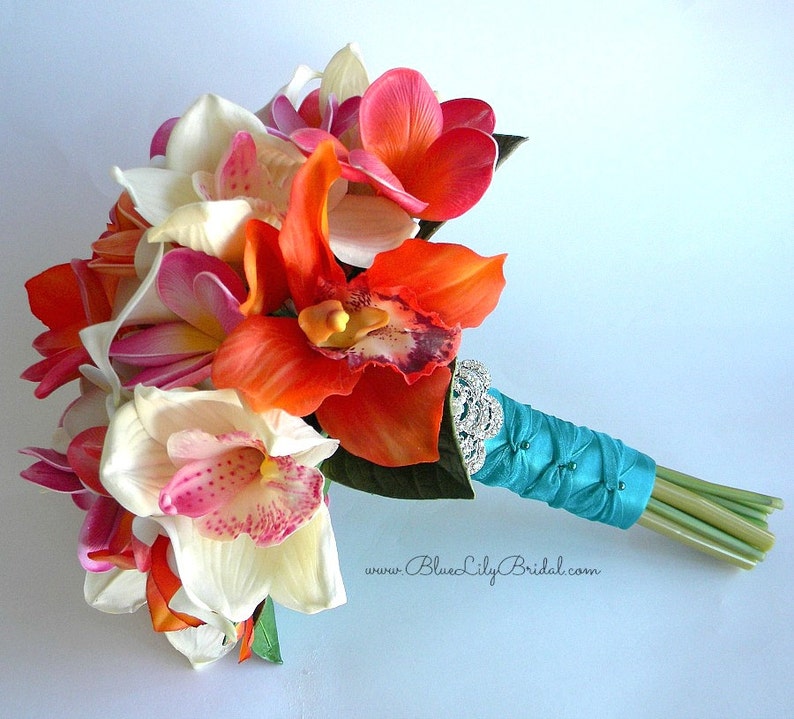 Bridal Bouquet Wedding Flowers Beach Wedding Faux Flowers Etsy