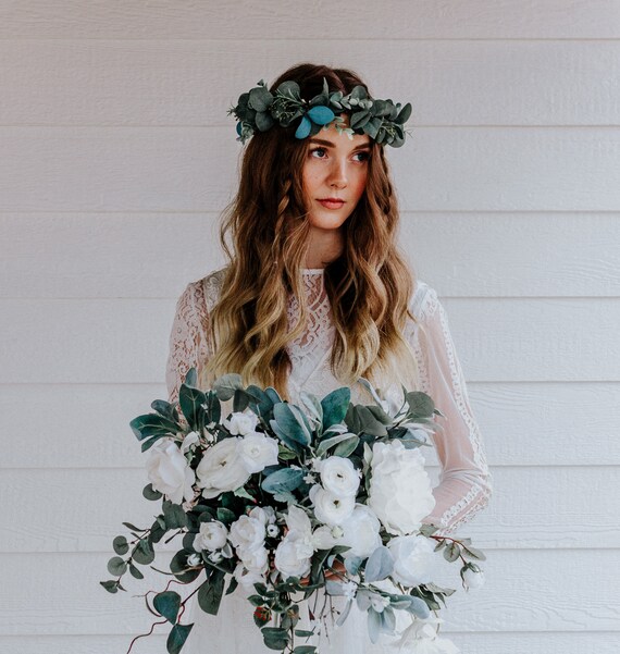 Natural flower crown deals