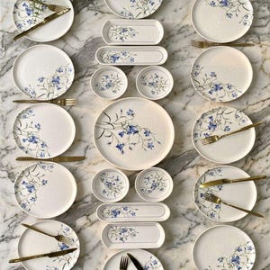 Ceramic Breakfast & Dining Set for 12 (21 Pieces)