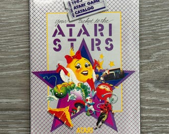 Vintage 1983 Atari Game Catalog Your Ticket to the Atari Stars Fold-Out Poster