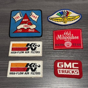 Vintage Racing Patch Lot K&N GMC Old Milwaukee Indianapolis Speedway 6pc Set