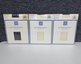 Vtg Givenchy Pantyhose Lot 3 Pairs Body Gleamers Smoothers Size D Black Ivory