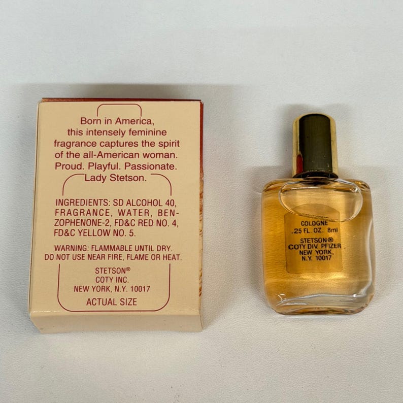 Vtg Coty Mini Colonia Set L'Effleur Lady Stetson Sand & Sable 3pc .25oz en caja imagen 6