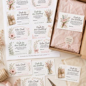 Paquete My Creative Shop, plantillas imprimibles para tiendas Etsy, tarjetas de agradecimiento, insertos para códigos de descuento, insertos para empaques y planificador creativo.