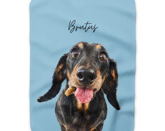 Custom Pet Deluxe Sherpa Fleece Blanket