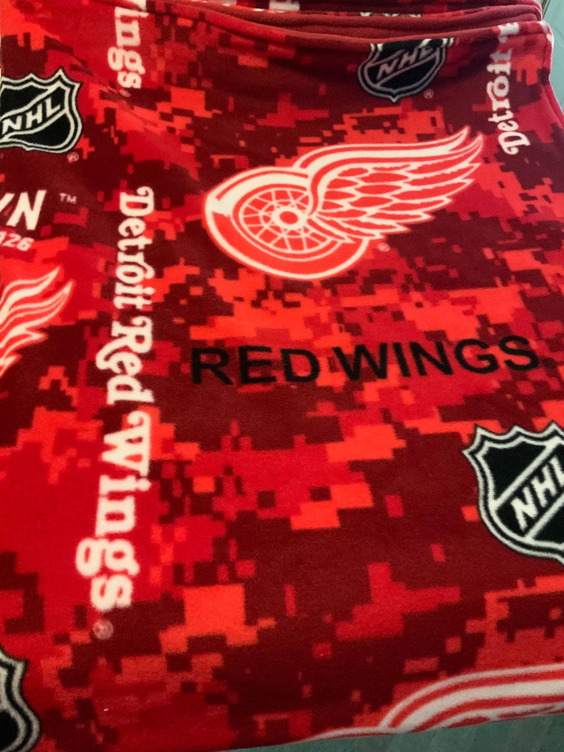 Detroit Red Wings Large Fleece Blanket Etsy