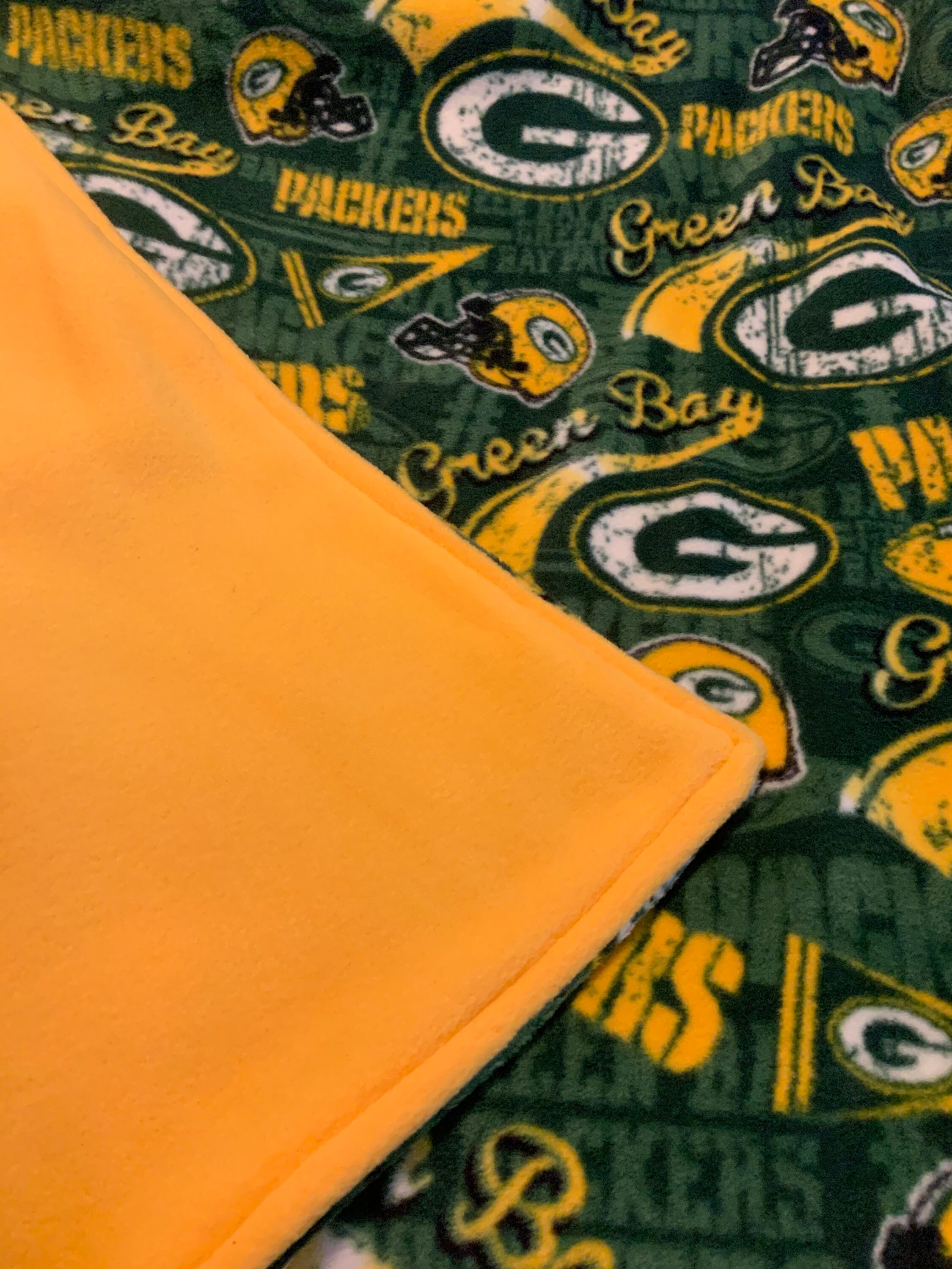 Green Bay Packers Fleece Blanket Etsy