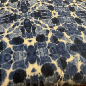 Large Sewn Blue Print Fleece Blanket