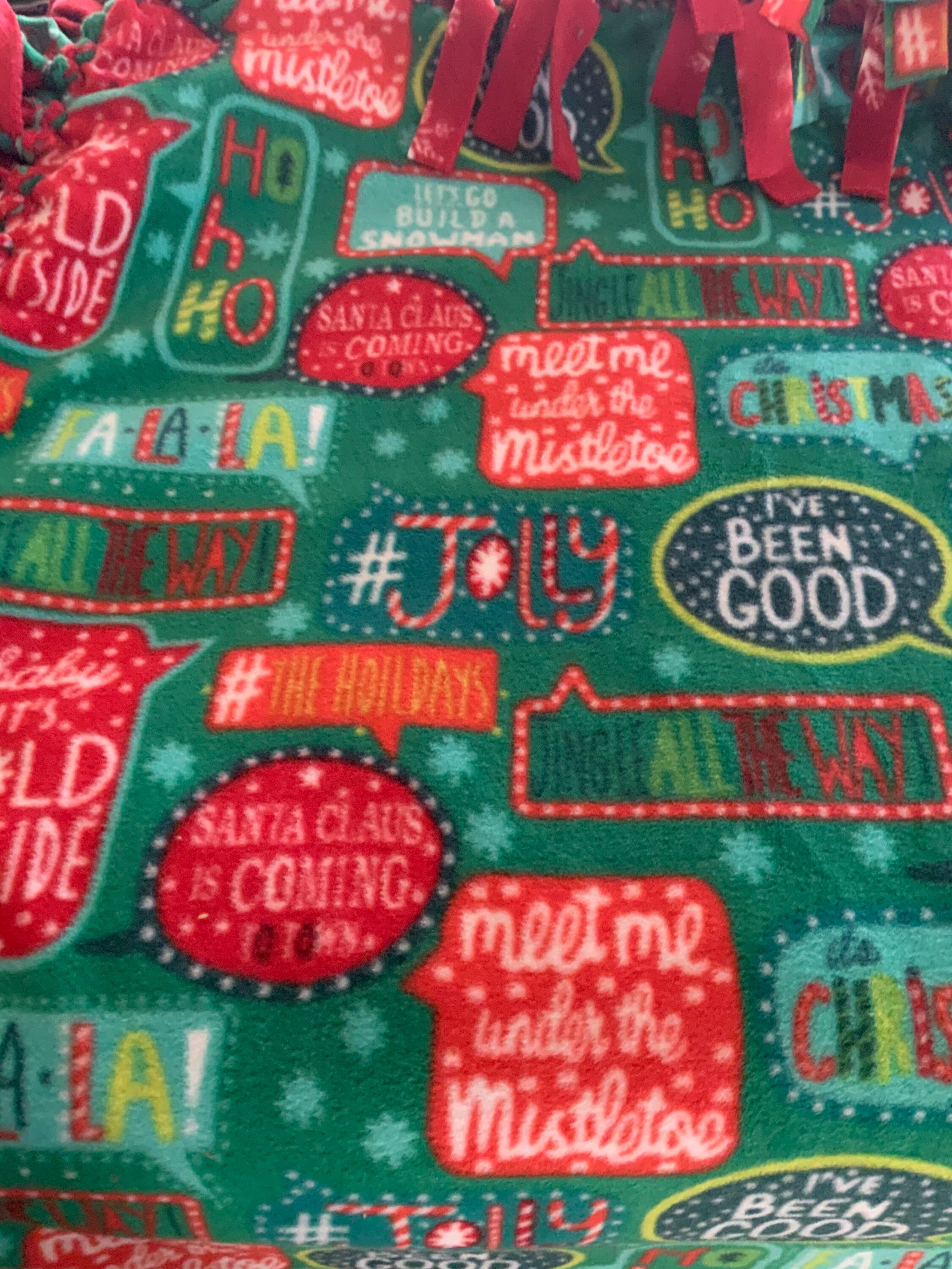Holiday Fleece Blanket With Prints on Both Sides Etsy