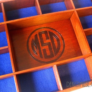 Custom Monogram Alternate Designs for Personalized Box, Tray, or Chest with Initials or Names image 6