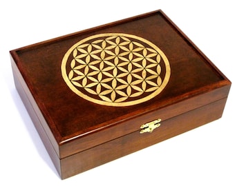 Flower of Life Heirloom Chest: Handmade, Handcrafted, Completely Custom Wooden Keepsake Box