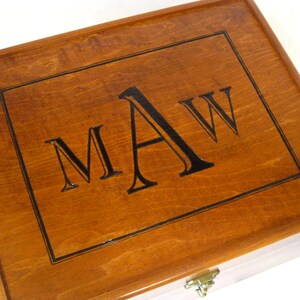 Custom Monogram Alternate Designs for Personalized Box, Tray, or Chest with Initials or Names image 4