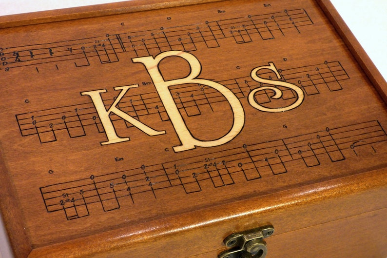 Custom Monogram Alternate Designs for Personalized Box, Tray, or Chest with Initials or Names image 8