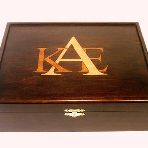 Custom Monogram Alternate Designs for Personalized Box, Tray, or Chest with Initials or Names image 10