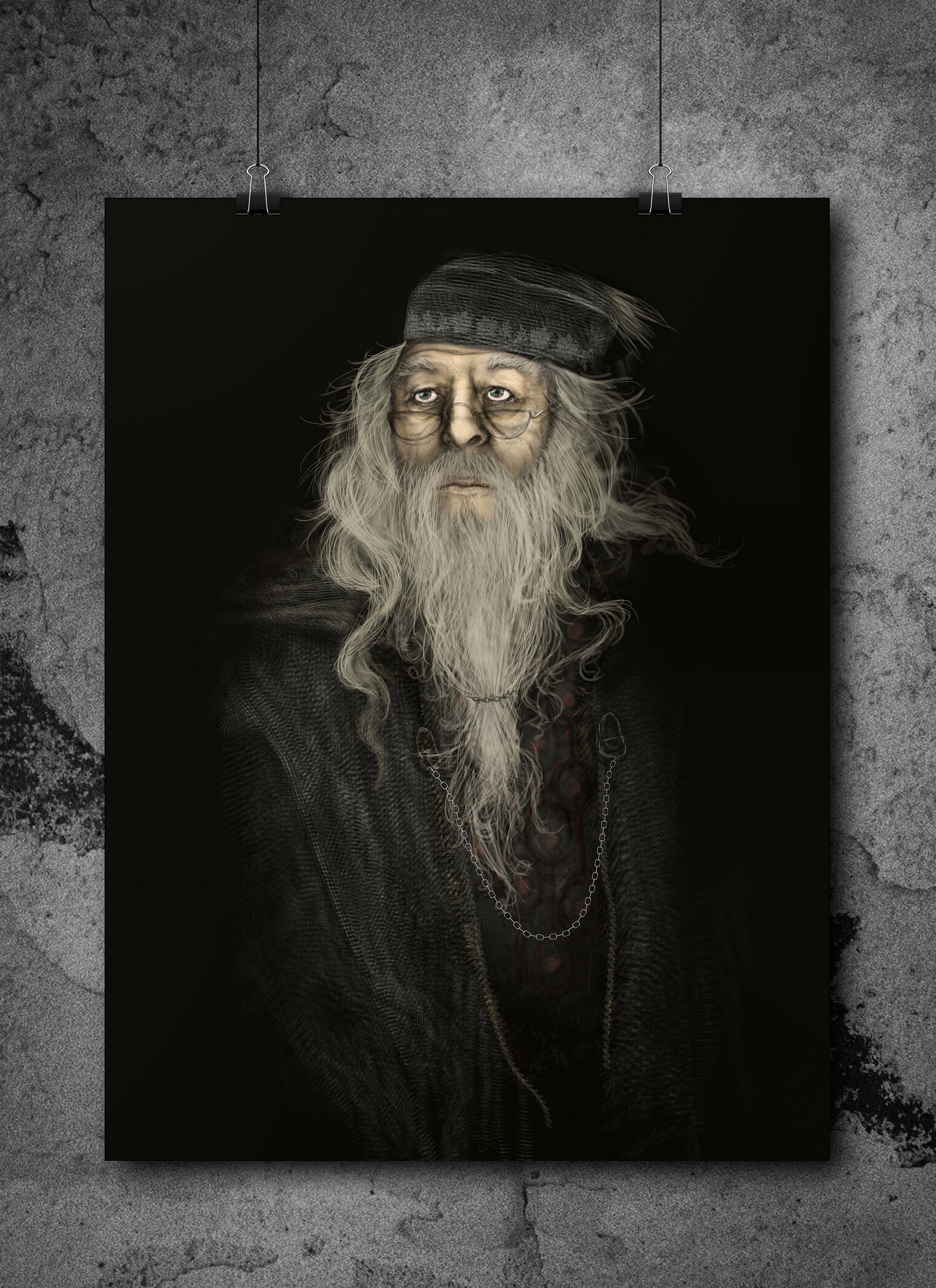 Albus Dumbledore Portrait Painting Print 8x10 DIGITAL DOWNLOAD - Etsy