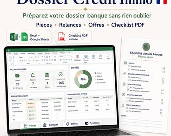 Modulo di richiesta di mutuo (formato Excel) + lista di controllo in PDF per tenere traccia di documenti, banche e offerte di prestito
