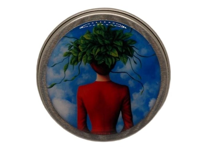 Surrealism Art 50ml Tin, Round Storage Tin, Trinkets,  Pill Box, Mint Box, Candy Storage Tin