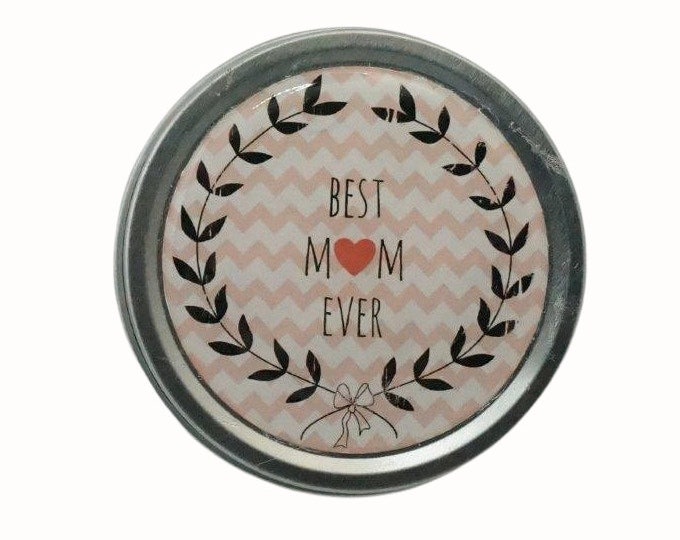 Best Mom Ever Trinket Box - Hand Decorated Round Keepsake Tin (7x4cm)